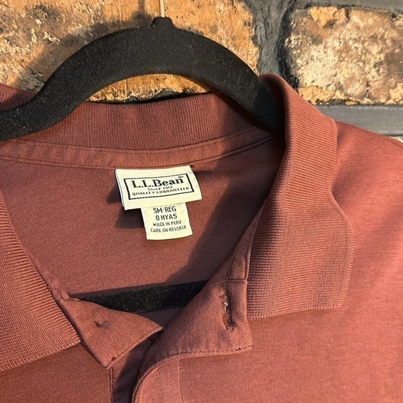 Mens size small L.L bean brown polo - Picture 2 of 4